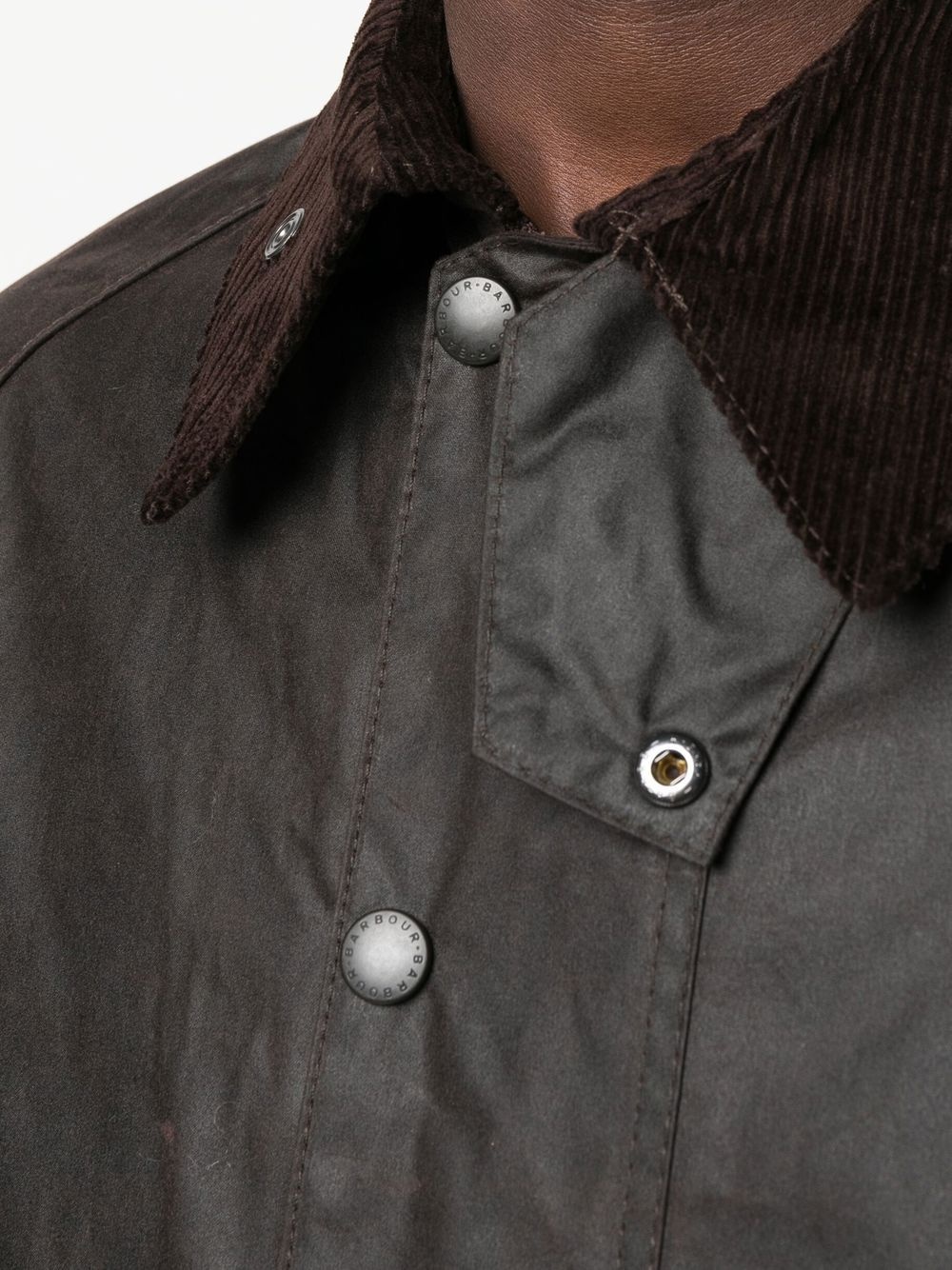 long-sleeve wax-coated jacket - 5