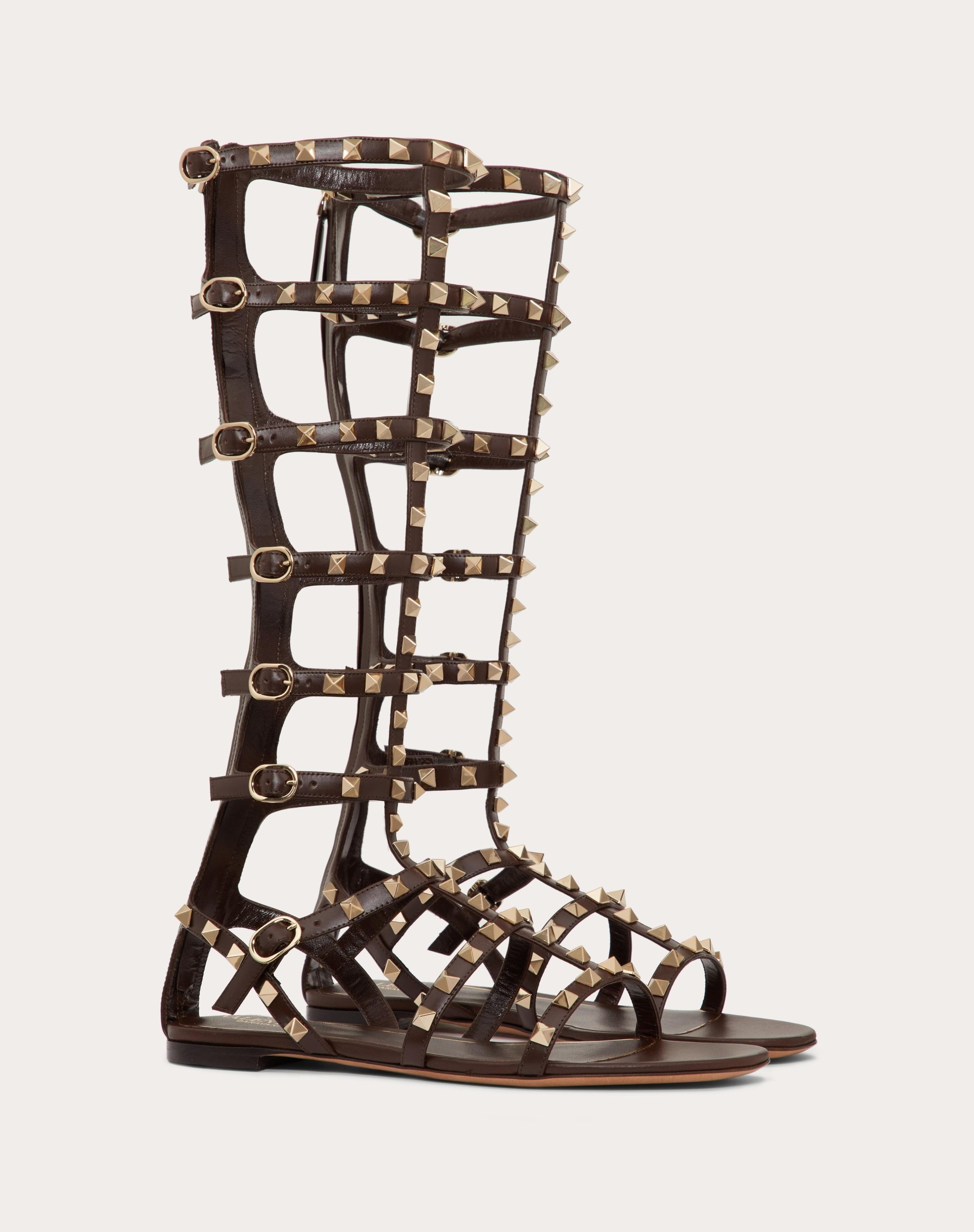 ROCKSTUD FLAT CALFSKIN SANDAL - 2