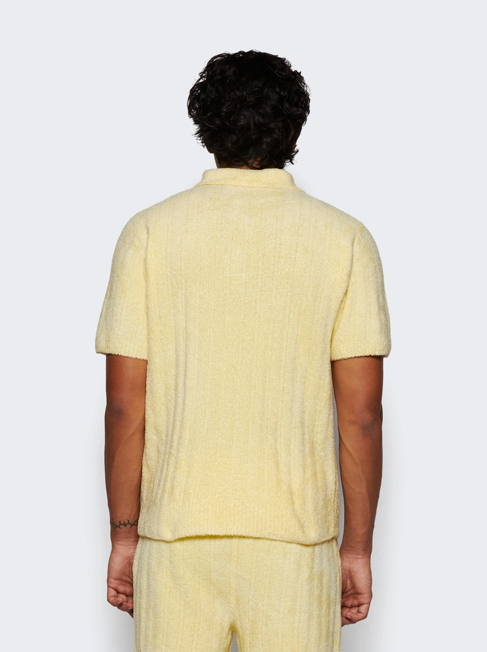 Chenille Rib Polo Shirt Butter - 5
