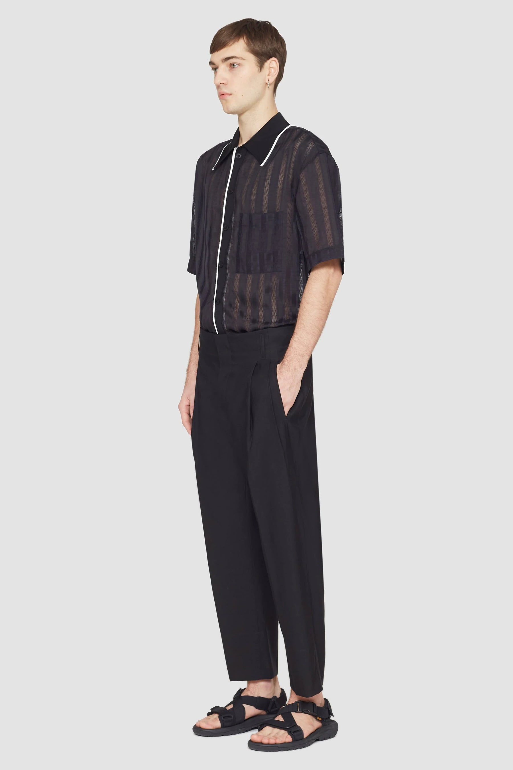 Double Pleat Tapered Trouser - 2