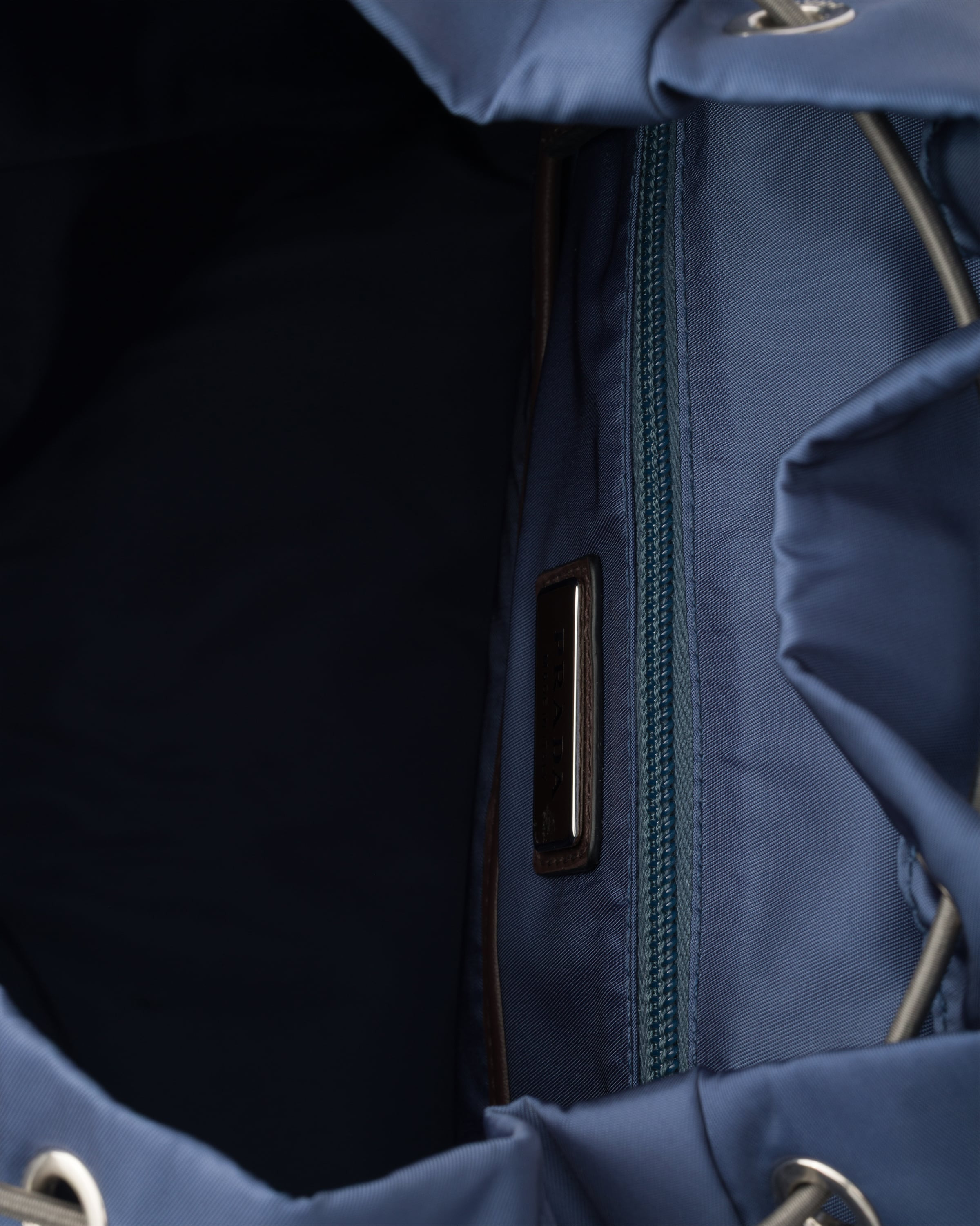 Re-Nylon and leather backpack - 5