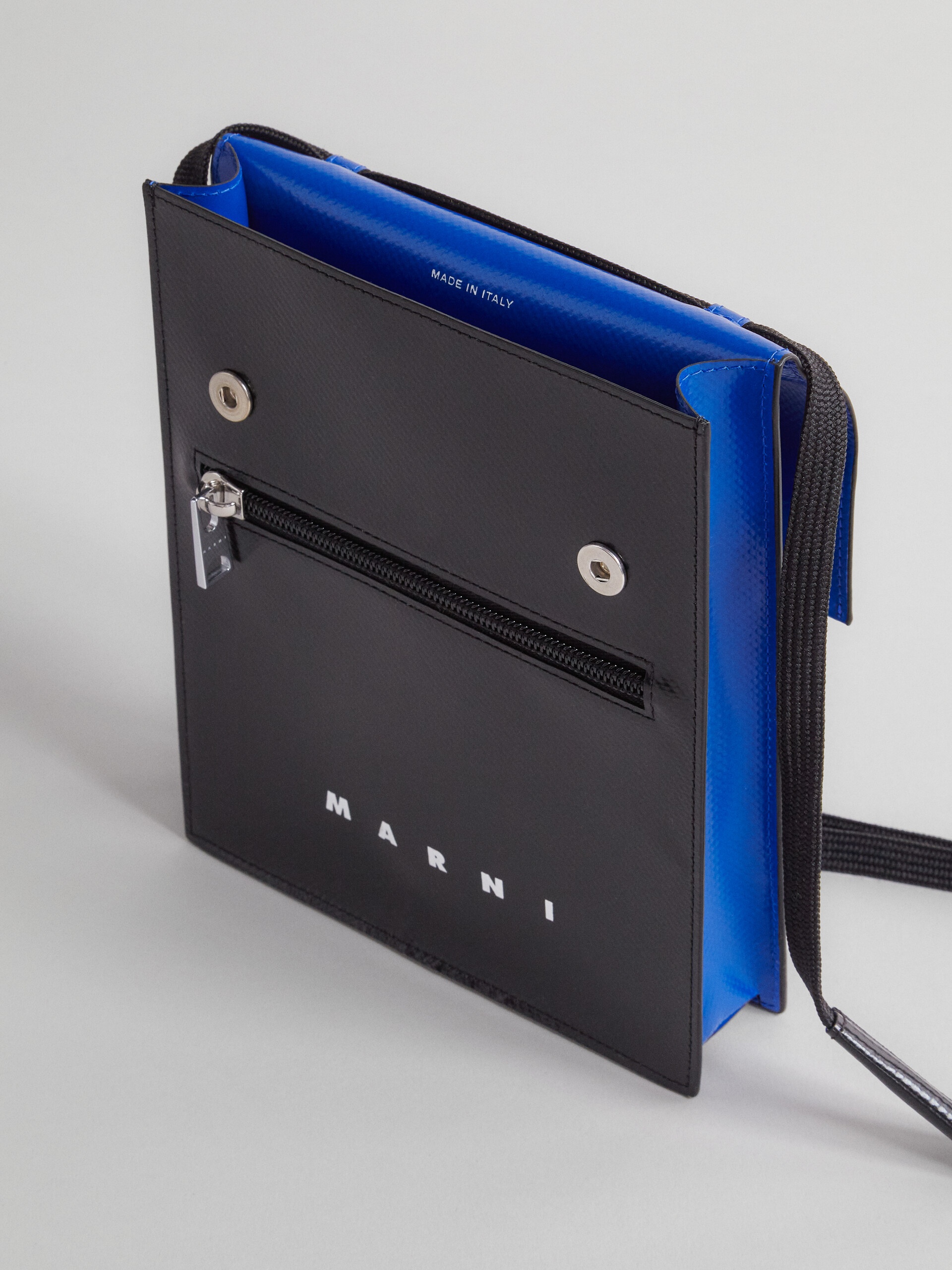 BLACK AND BLUE TRIBECA MESSENGER BAG - 5