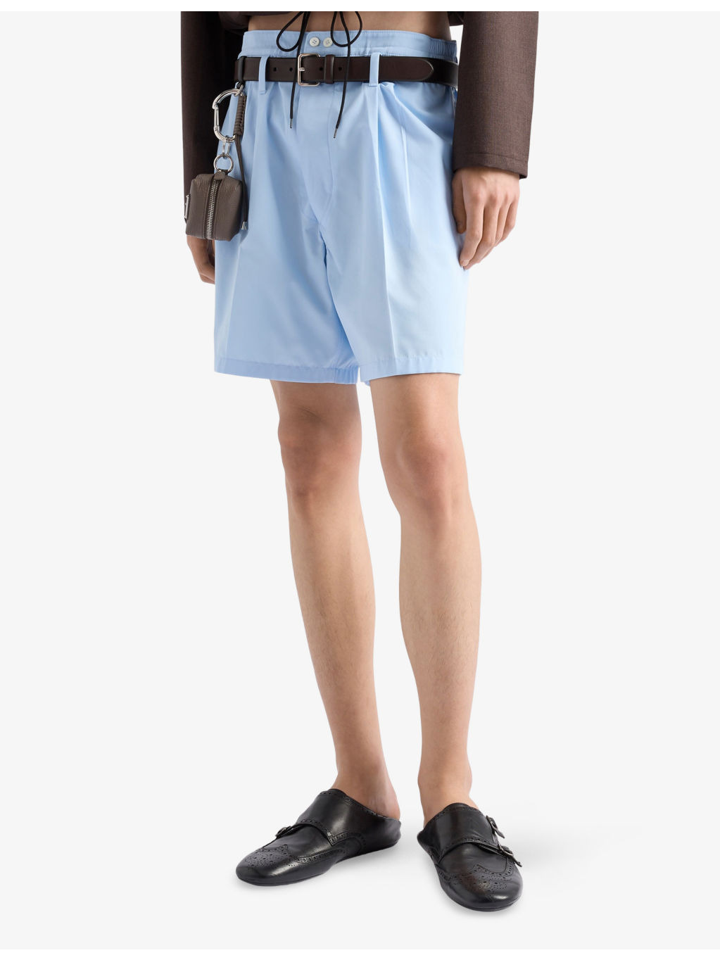Elasticated-Waist Regular-Fit Cotton-Poplin Bermuda Shorts - 3
