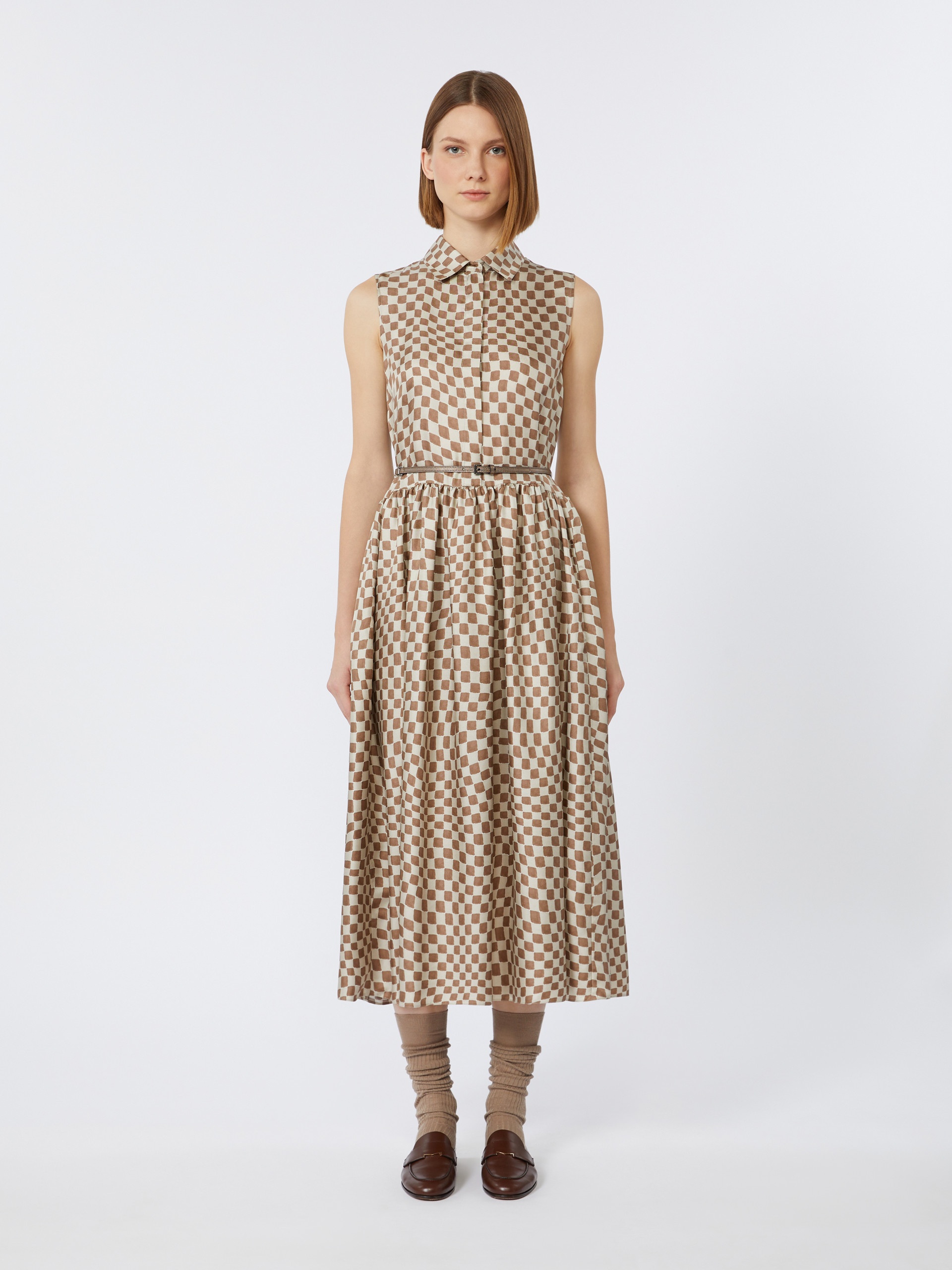 SESIA Flared printed silk dress - 3