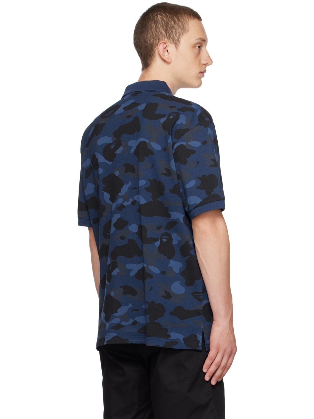 Navy Color Camo Ape Head Polo - 3