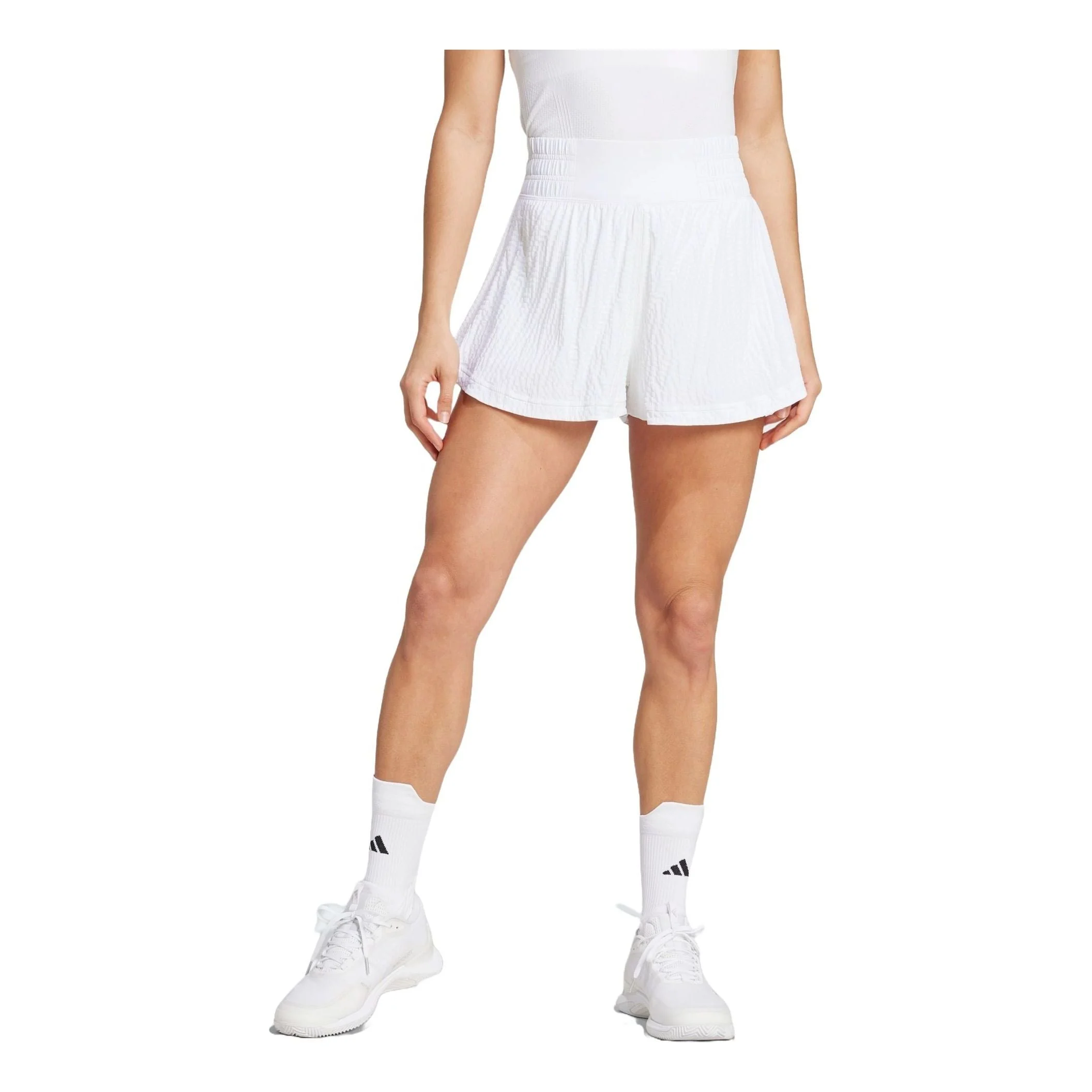 (WMNS) adidas Tennis Pro Seersucker Shorts 'White' IT4691 - 1