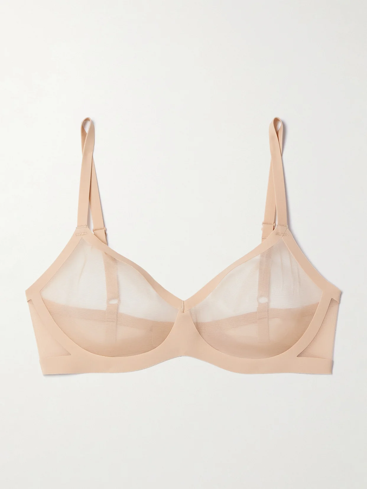 Stretch-mesh Soft-cup Bra - 1