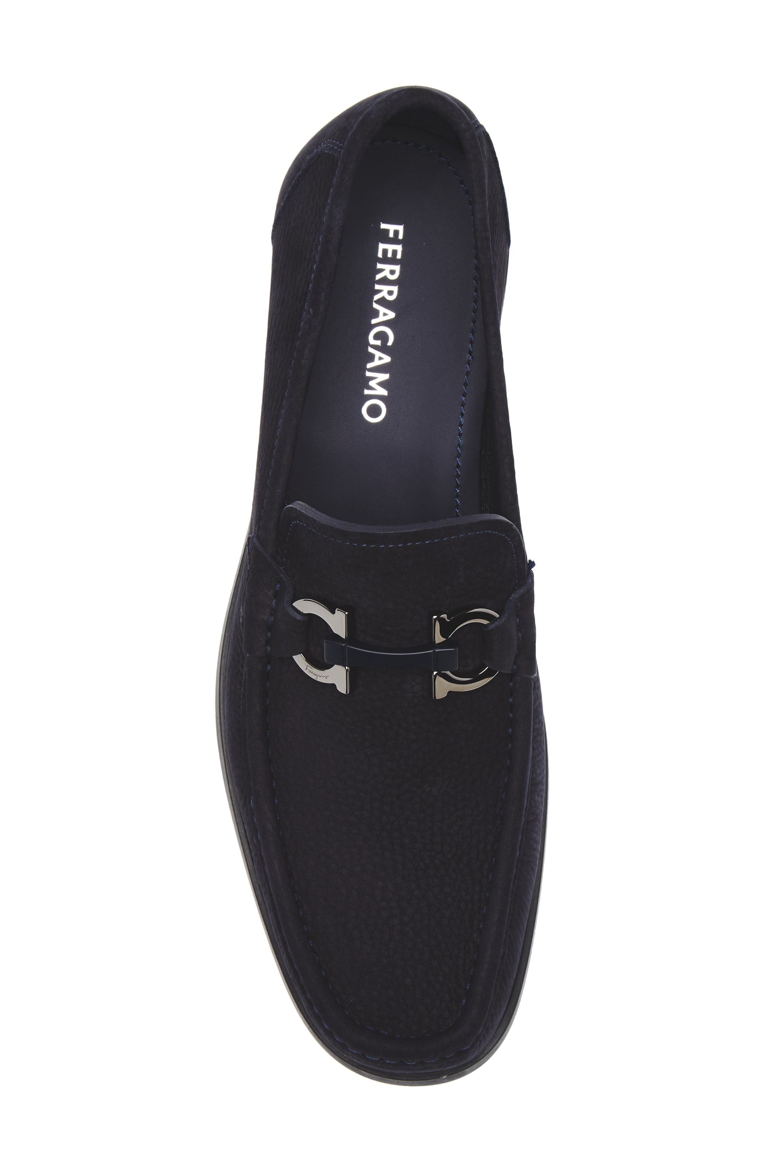 FERRAGAMO Grandioso Two-Bit Loafer in Navy at Nordstrom - 4
