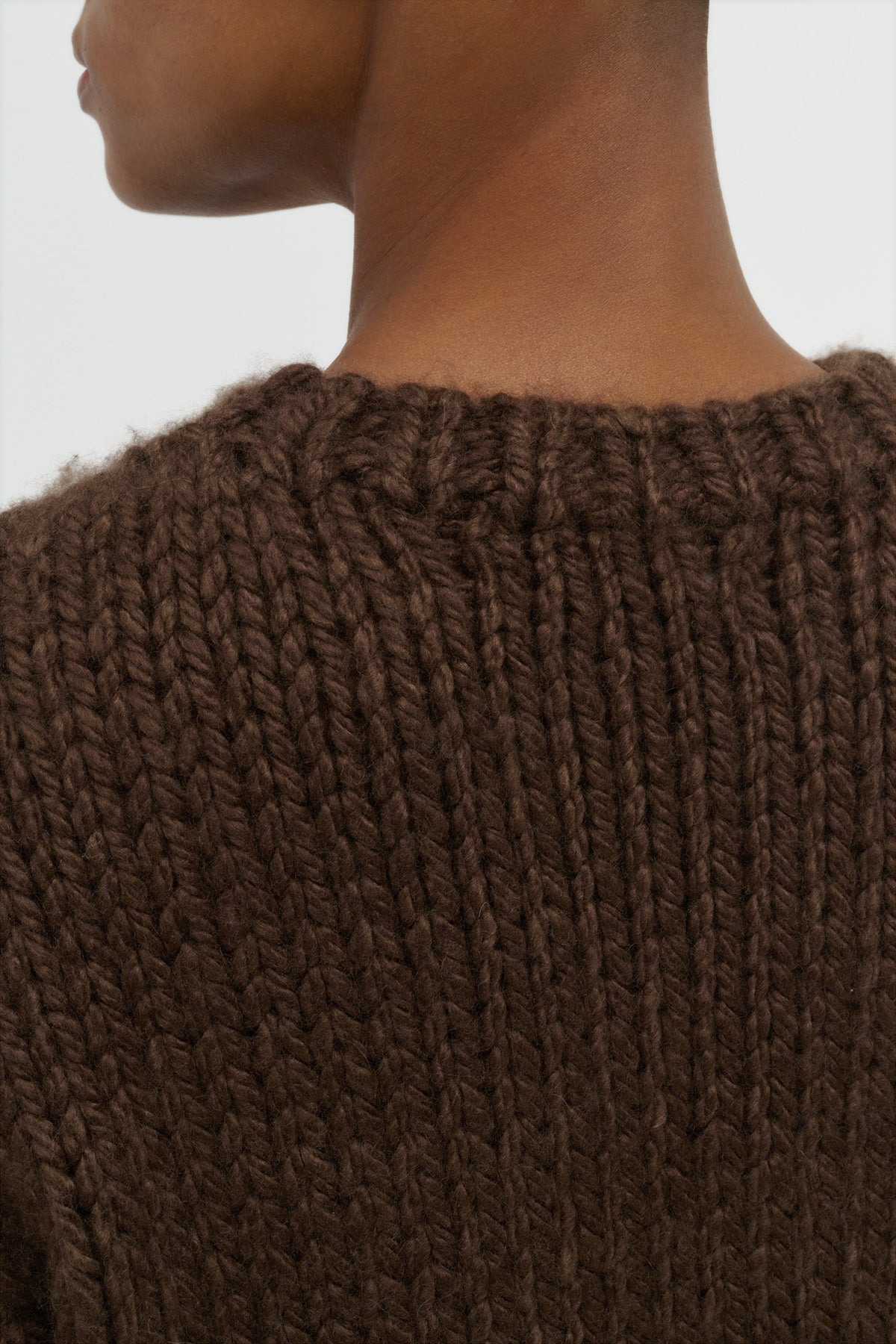 Poros Knit Sweater in Chocolate Cashmere - 6