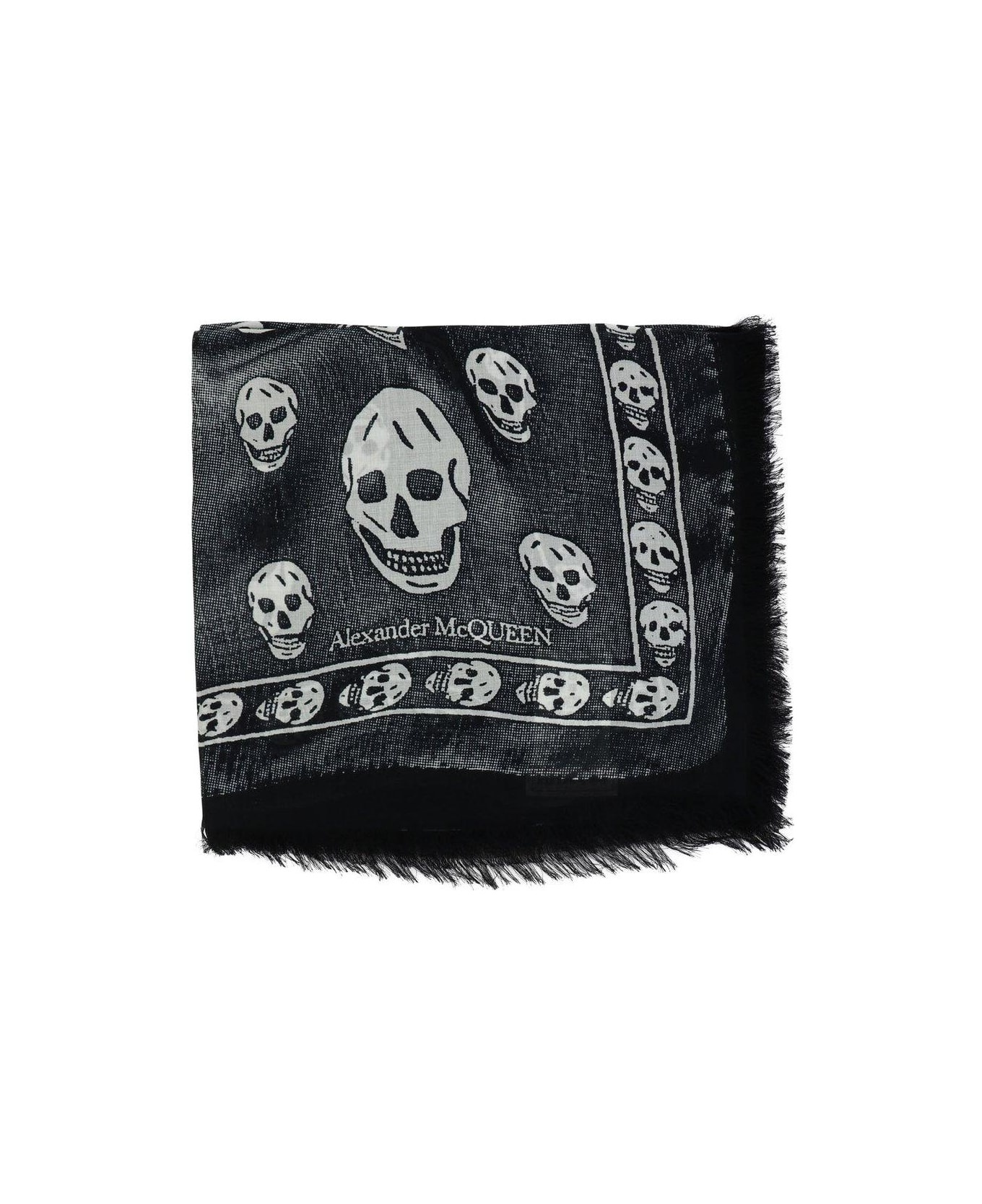 Skull Printed Scarf - 1