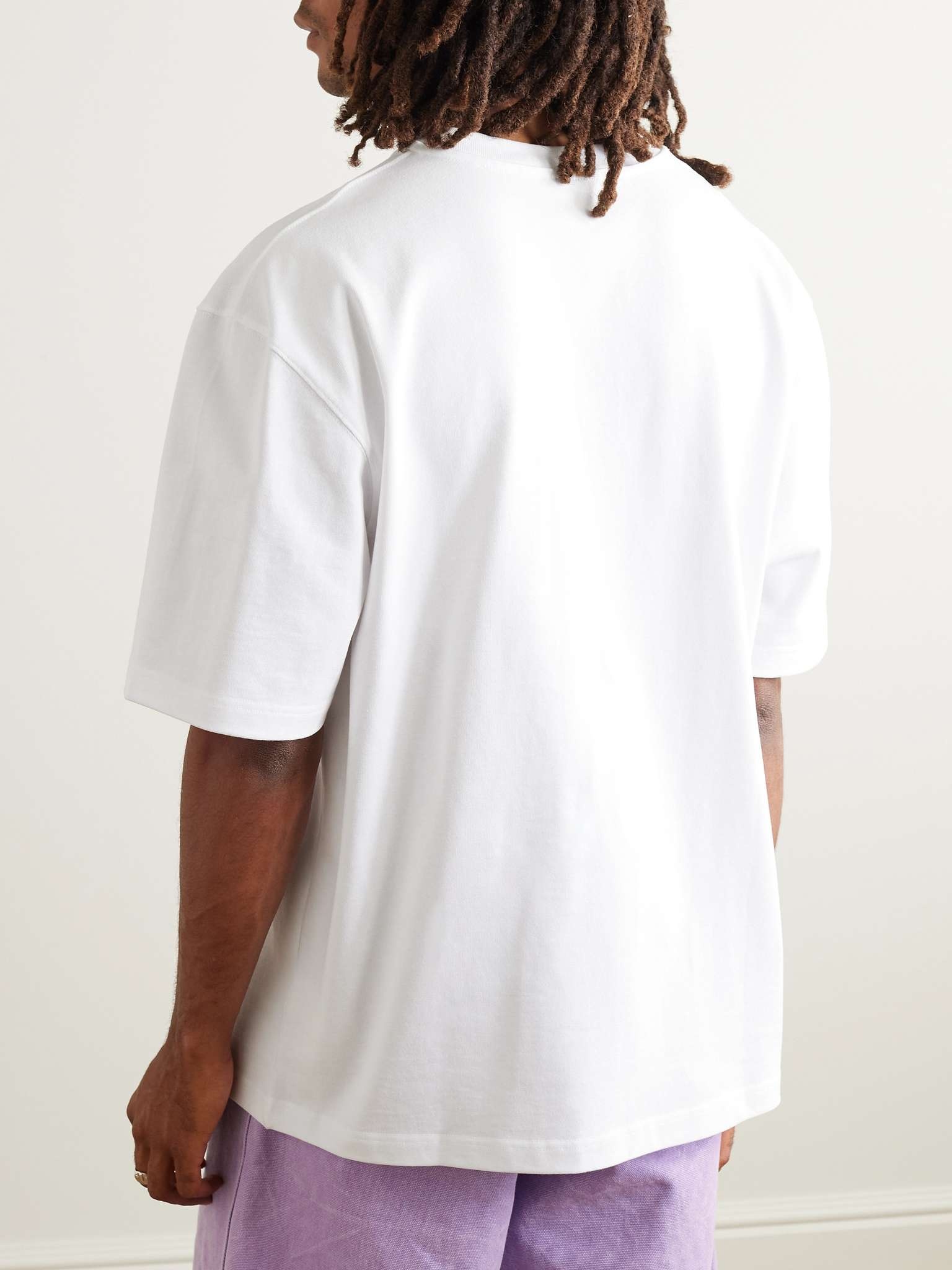 Logo-Appliqéd Printed Cotton-Jersey T-Shirt - 3