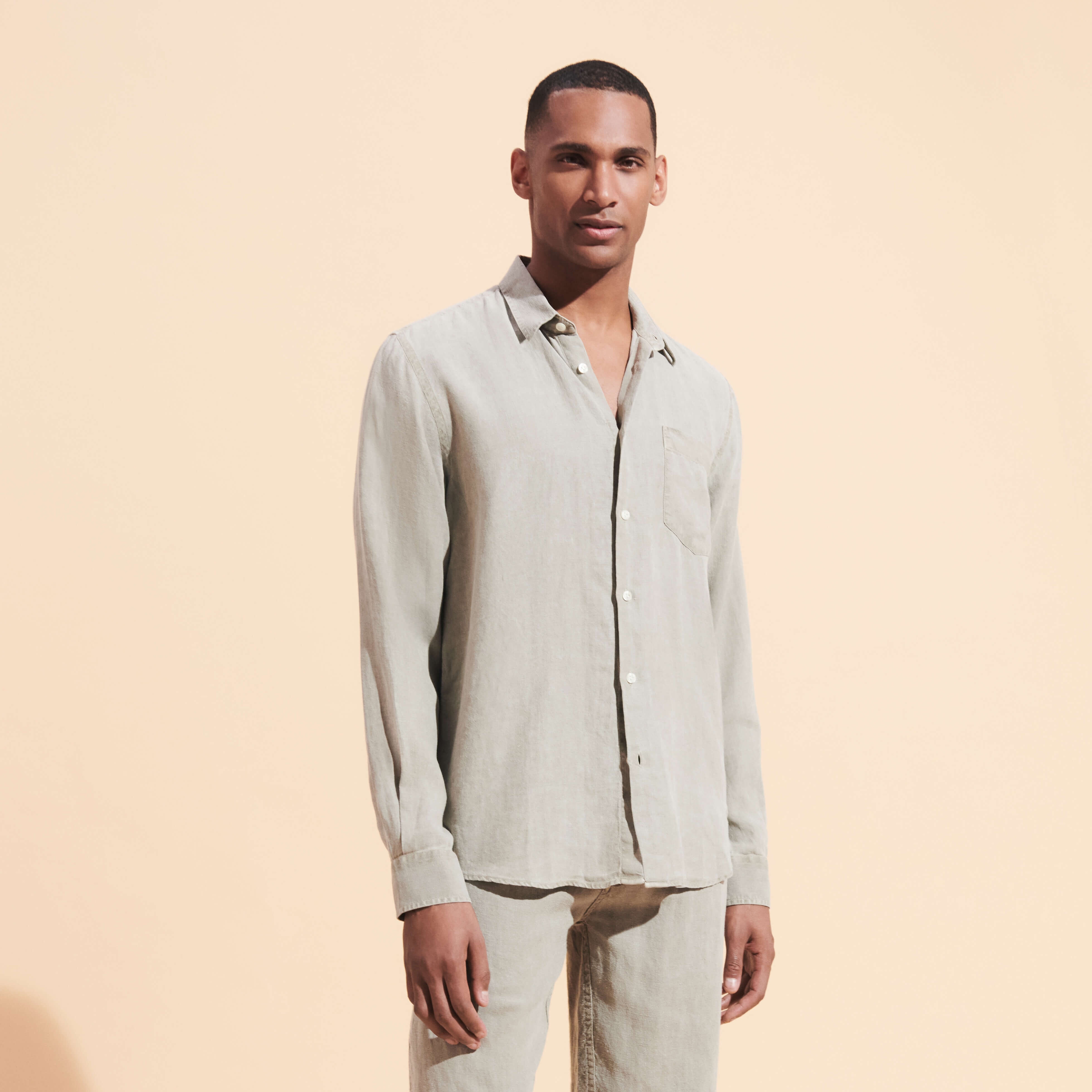 Men Linen Shirt Mineral Dye - 3