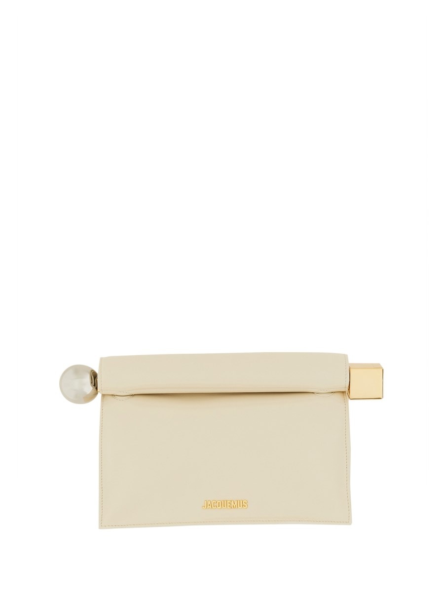 "ROND CARRÉ" LEATHER CLUTCH BAG - 1