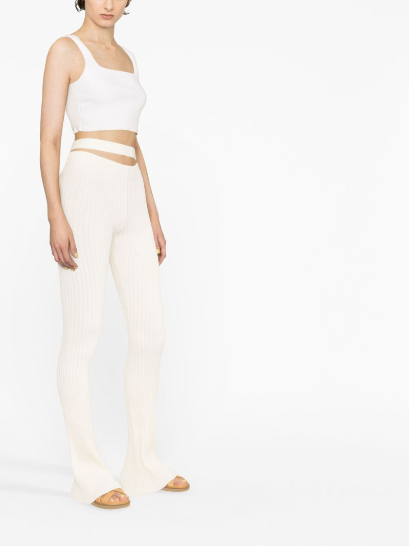 high-waisted cut-out detail trousers 4