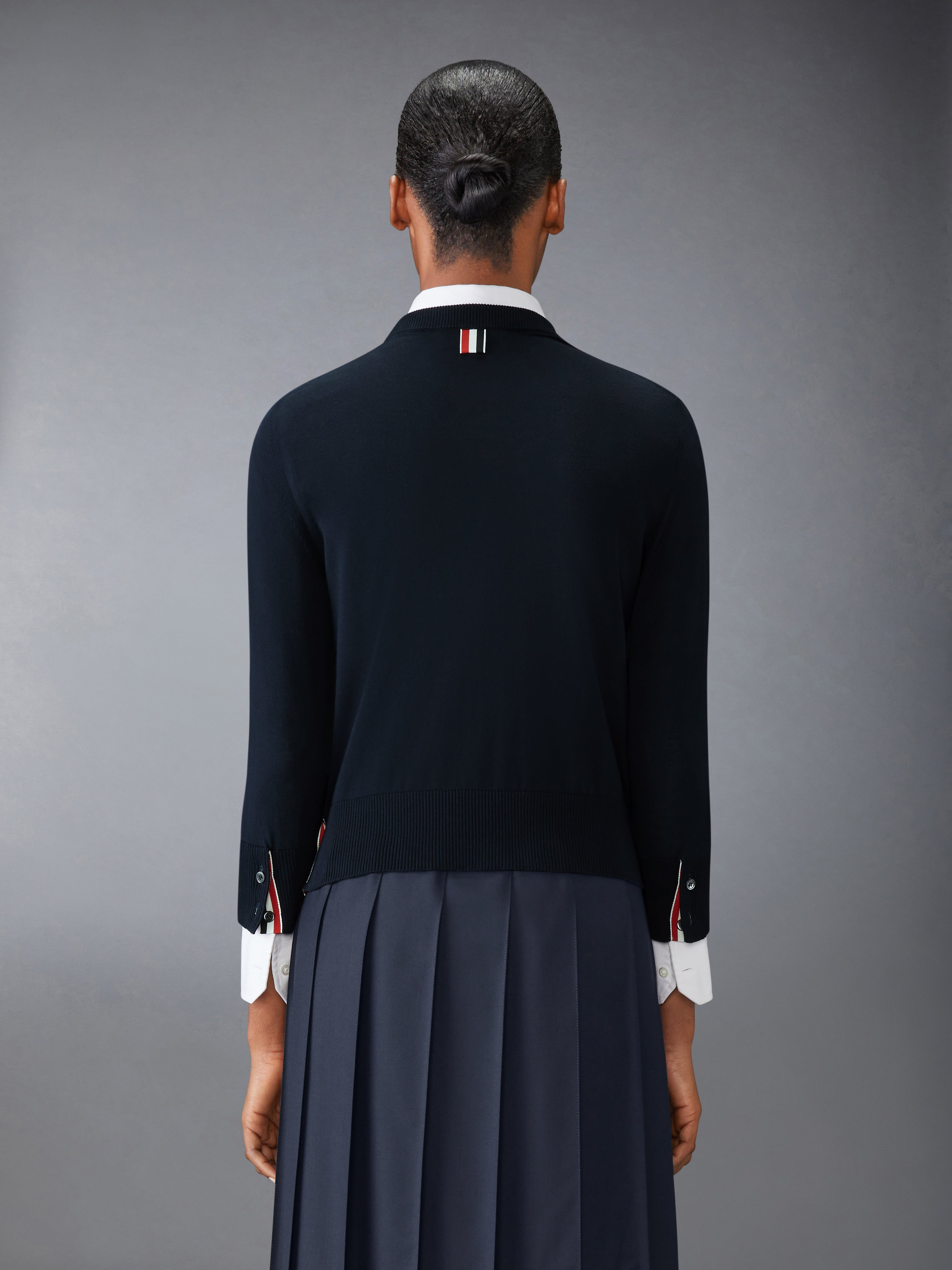 COTTON 4-BAR CREW NECK PULLOVER - 3