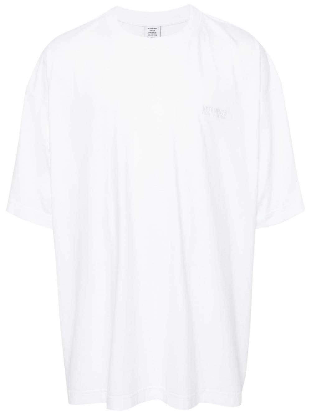 logo-embroidered cotton T-shirt - 1