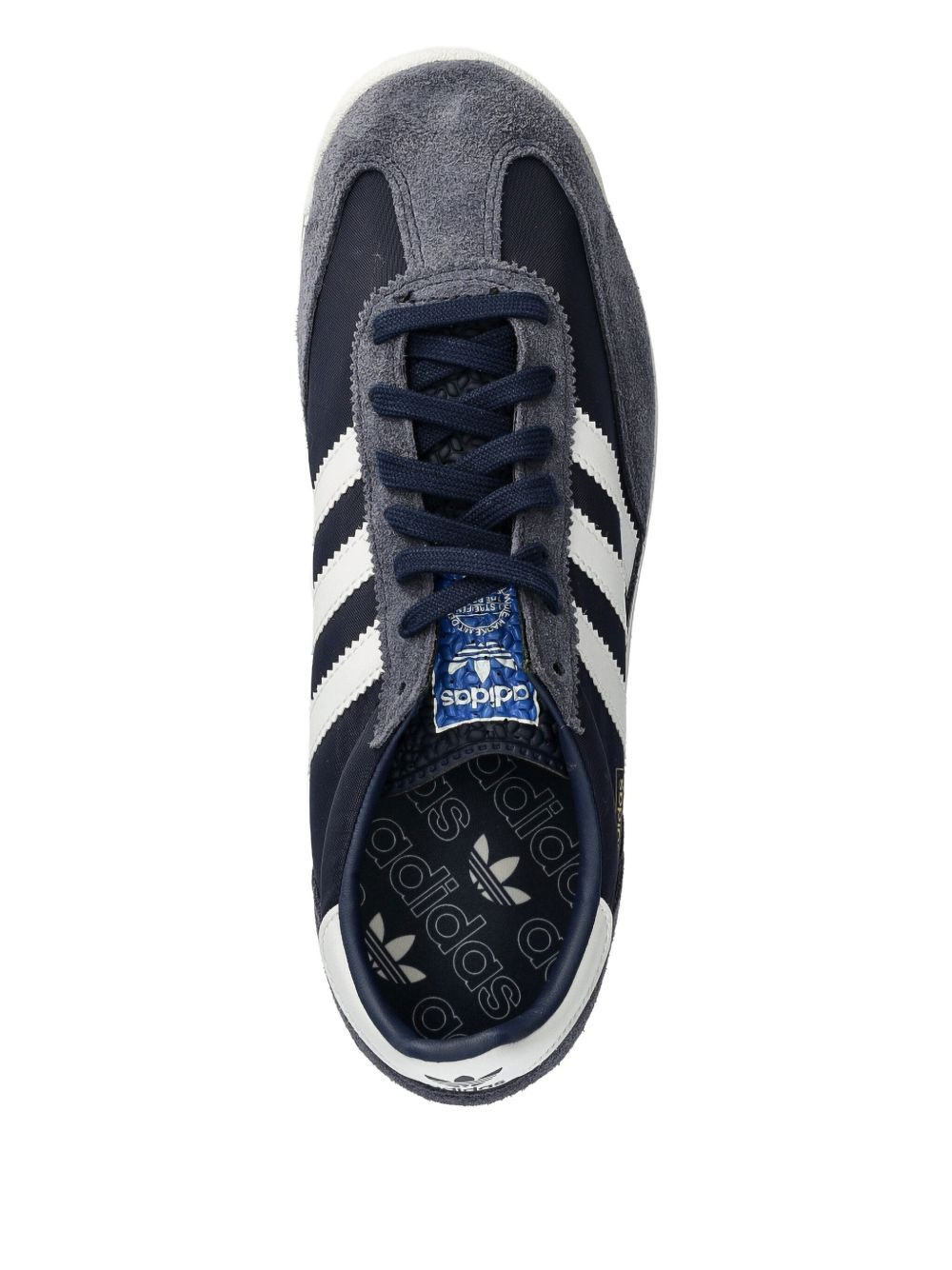 three-stripe suede trainers - 3