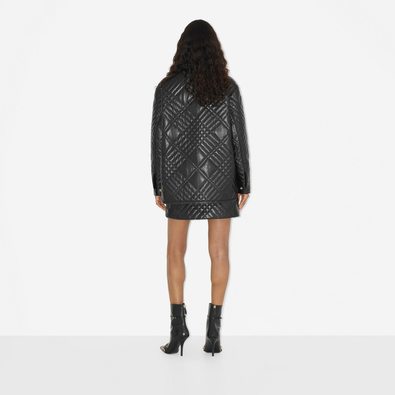 Quilted Leather Mini Skirt 4
