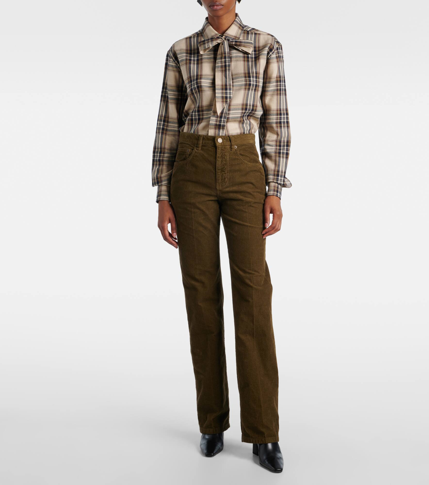 Clyde cotton corduroy wide-leg pants - 7