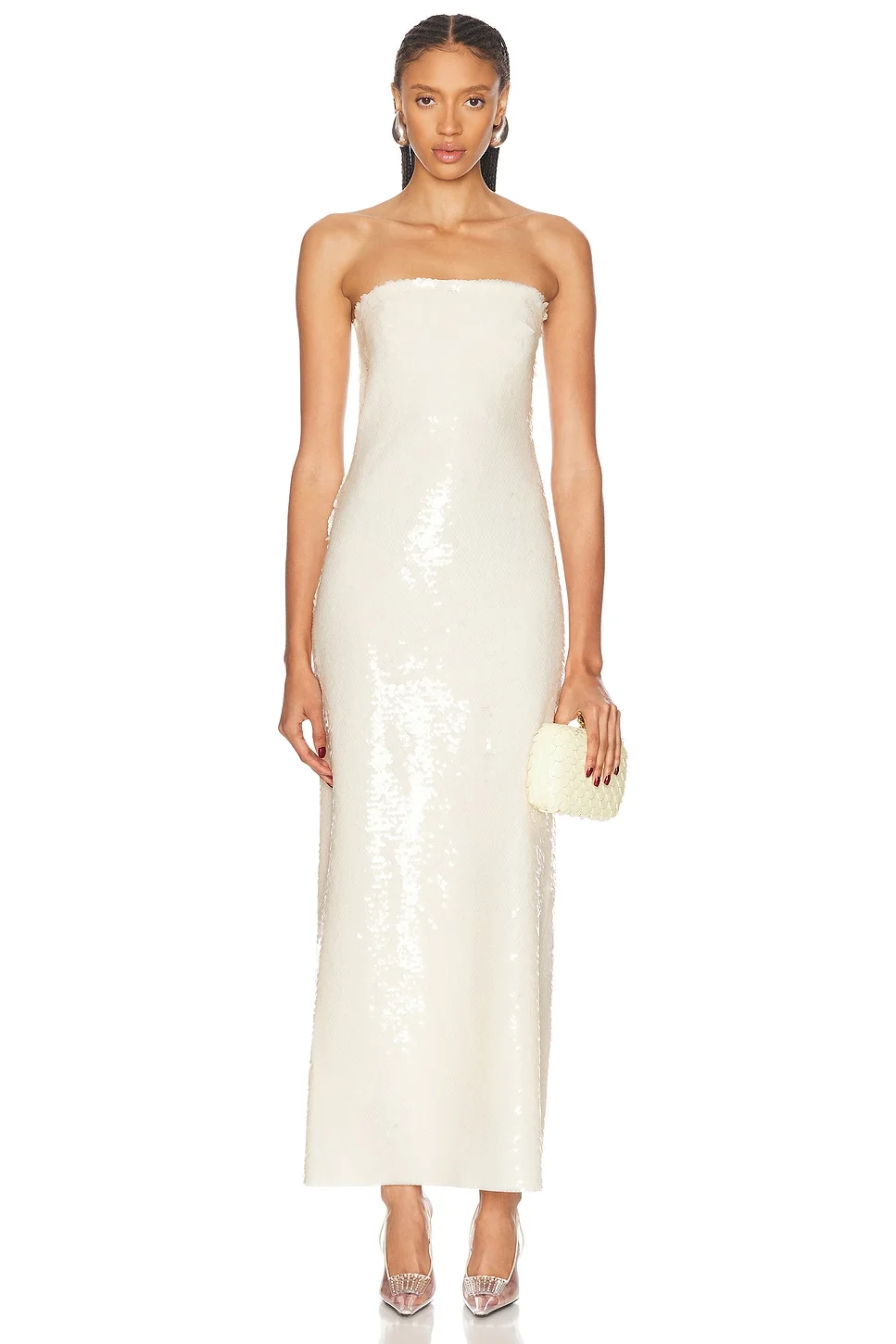Sequin Strapless Midi Dress - 1