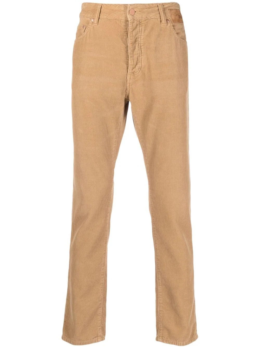 slim leg corduroy logo trousers - 1