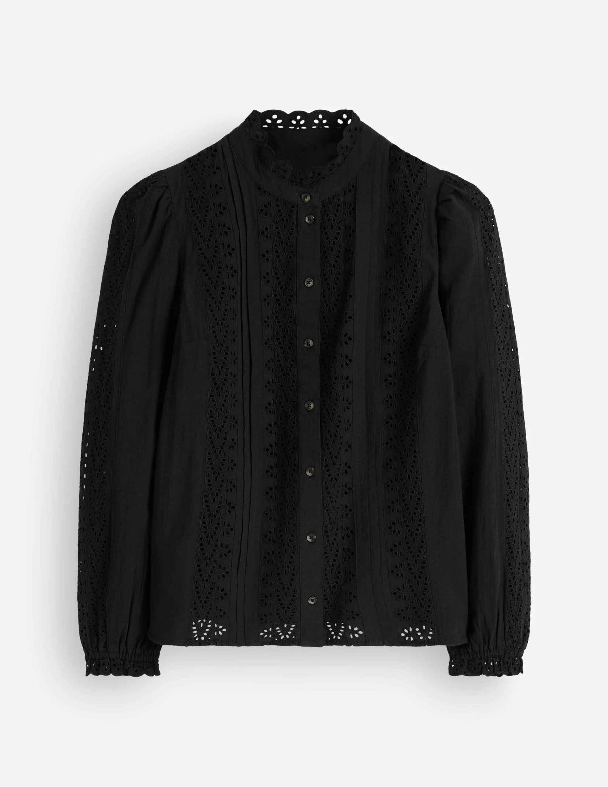 Broderie Cotton Top-Black Broderie - 1