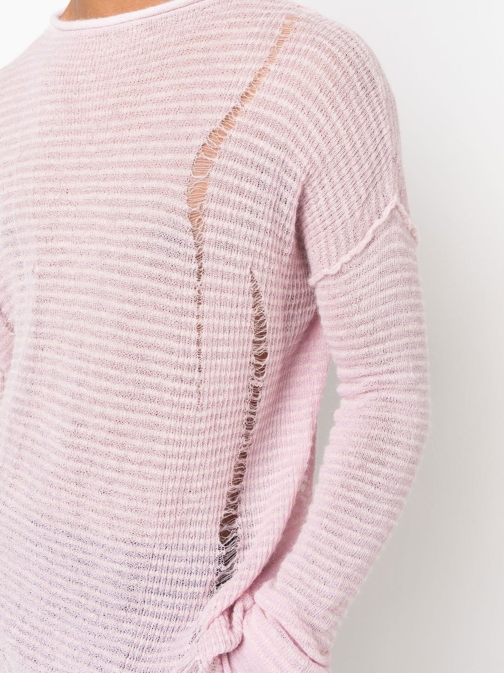 rip-detail long-sleeve shirt - 5