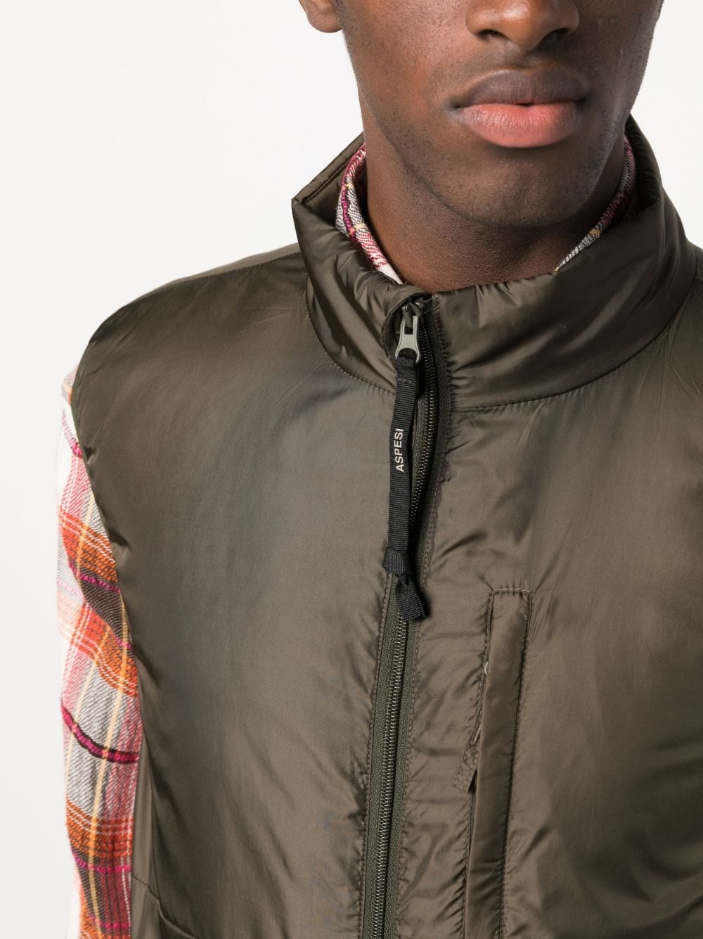 padded high-neck gillet - 5