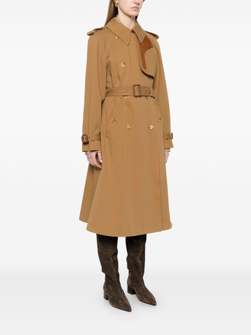 gabardine trench coat - 3