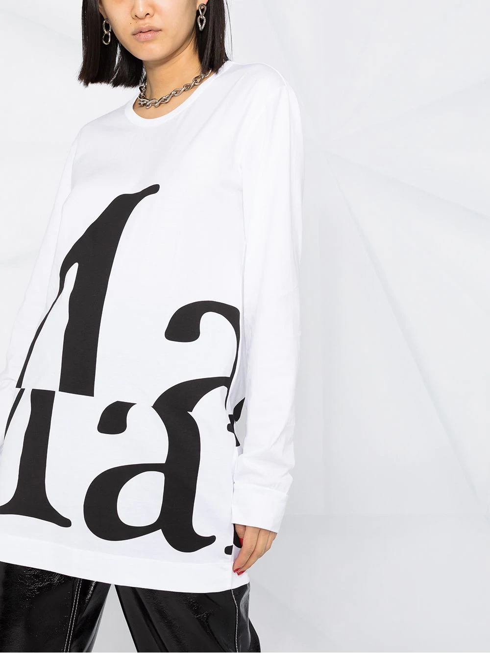 logo print long-sleeve T-shirt - 3