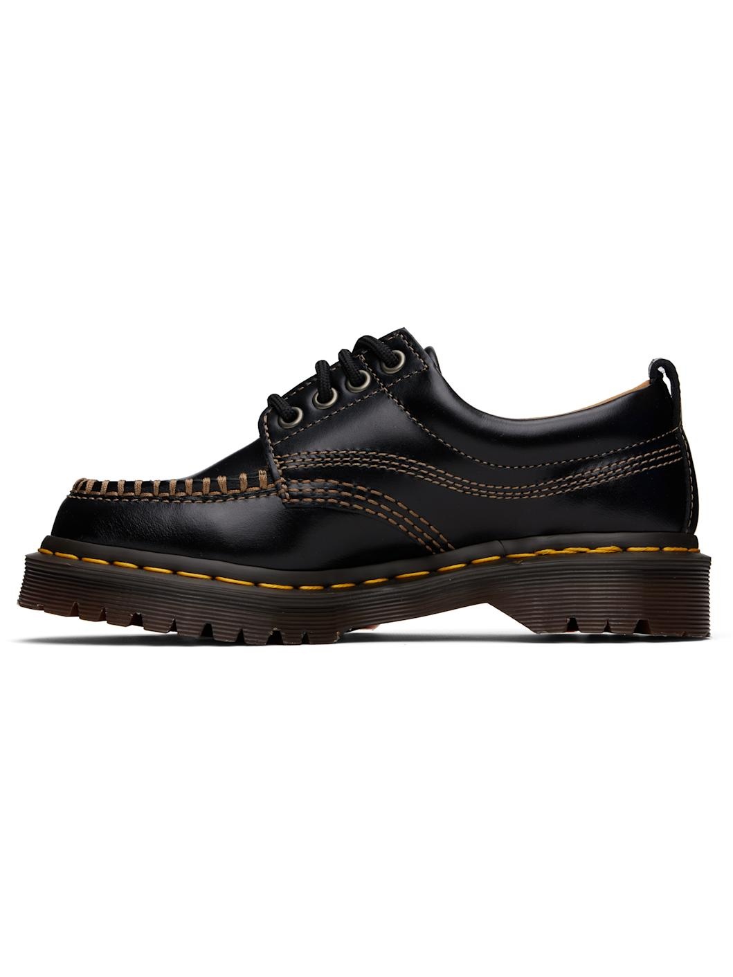 Black Lowell Leather Moc Toe Derbys - 3