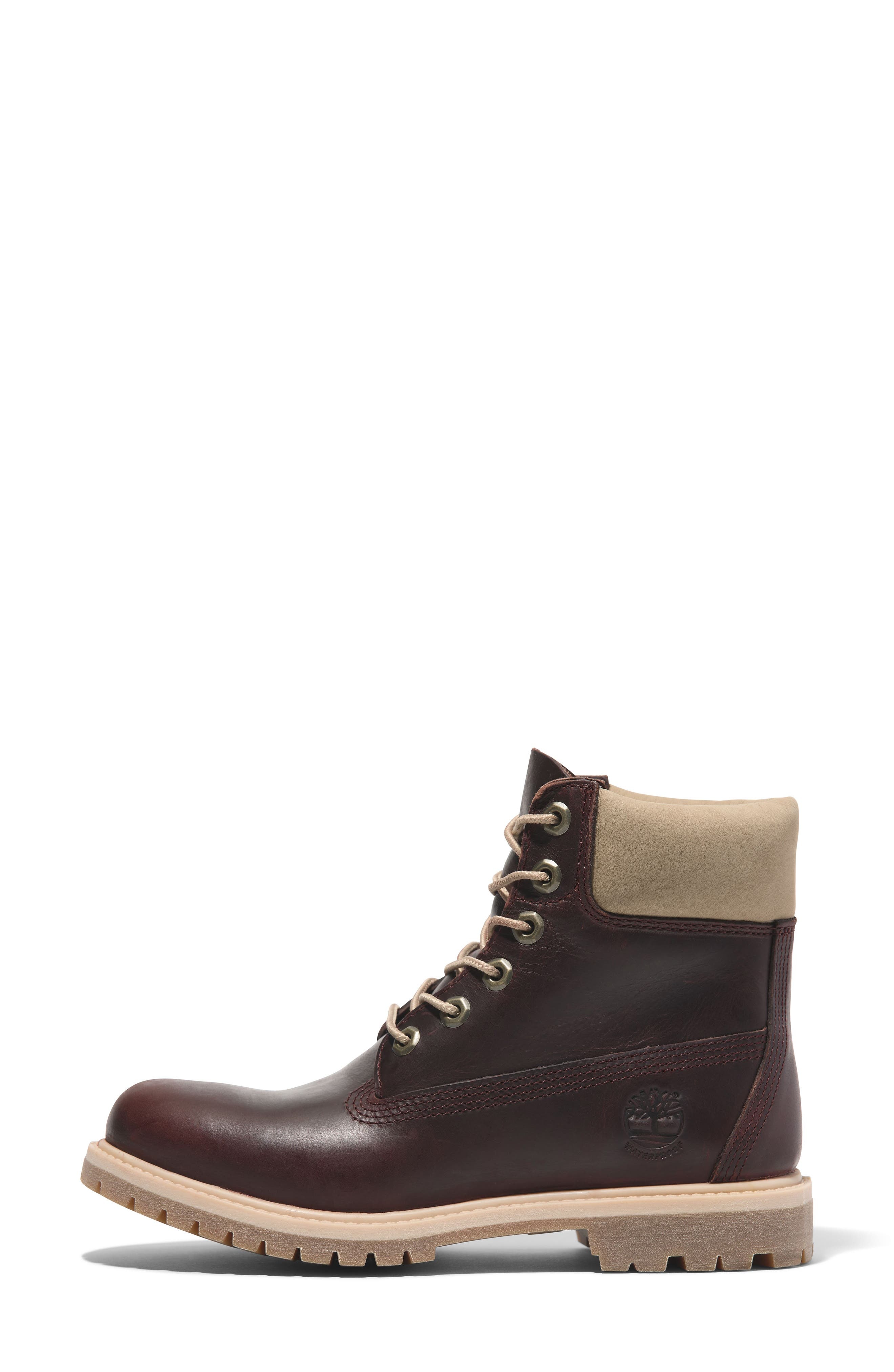 Timberland Premium Waterproof Boot in Burgundy Full Grain at Nordstrom - 7