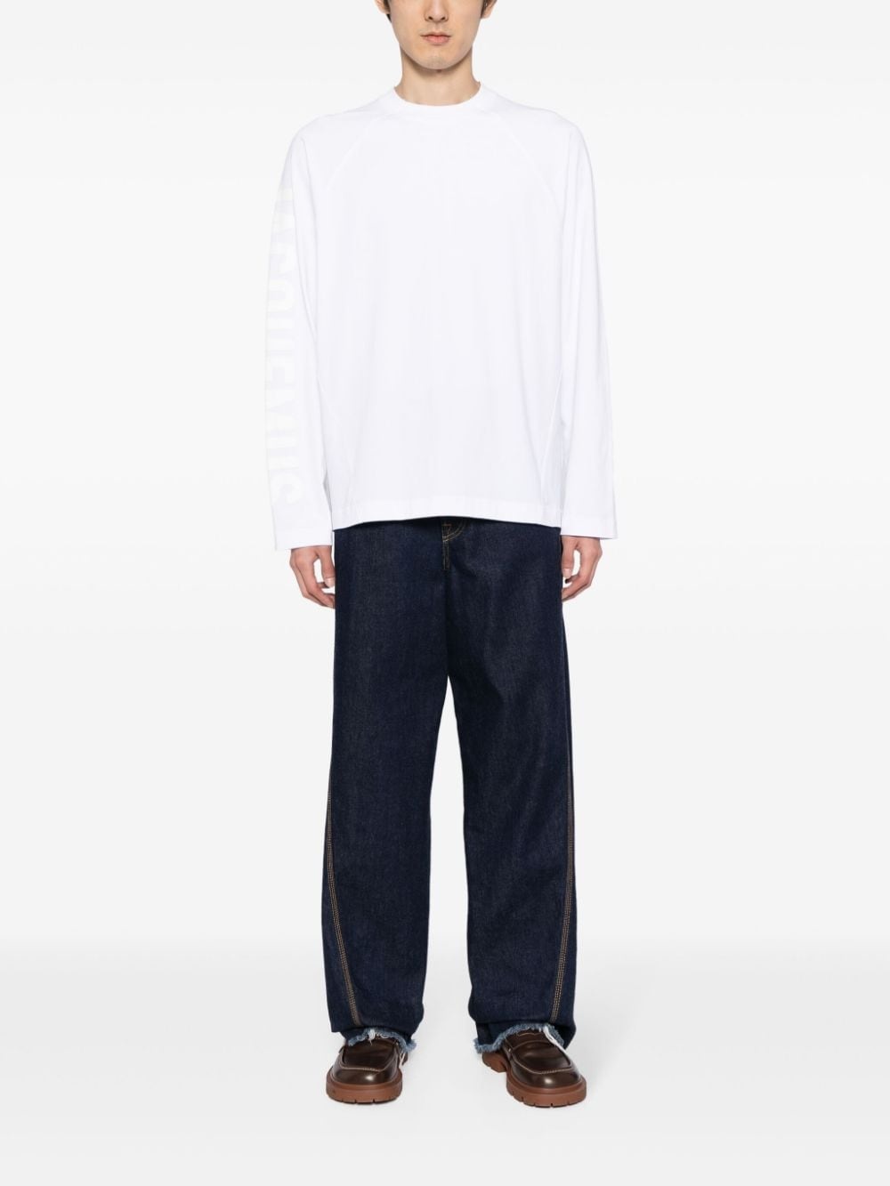 Le t-shirt Typo long-sleeve cotton T-shirt - 2