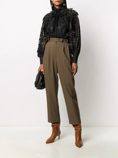 Zimmermann applique sheer button shirt outlook