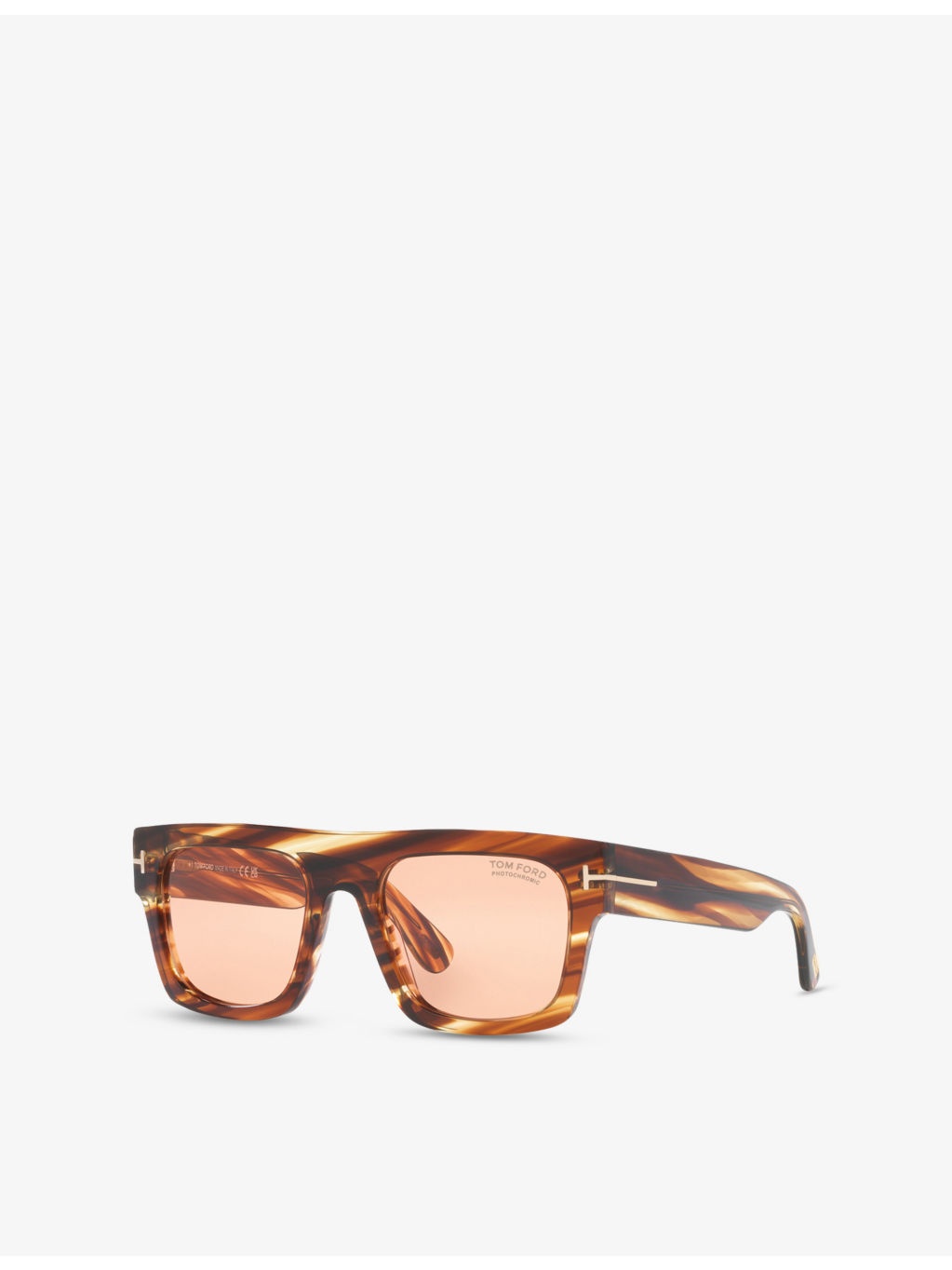 TR001917 Fausto Square-Frame Tortoise Acetate Sunglasses - 2