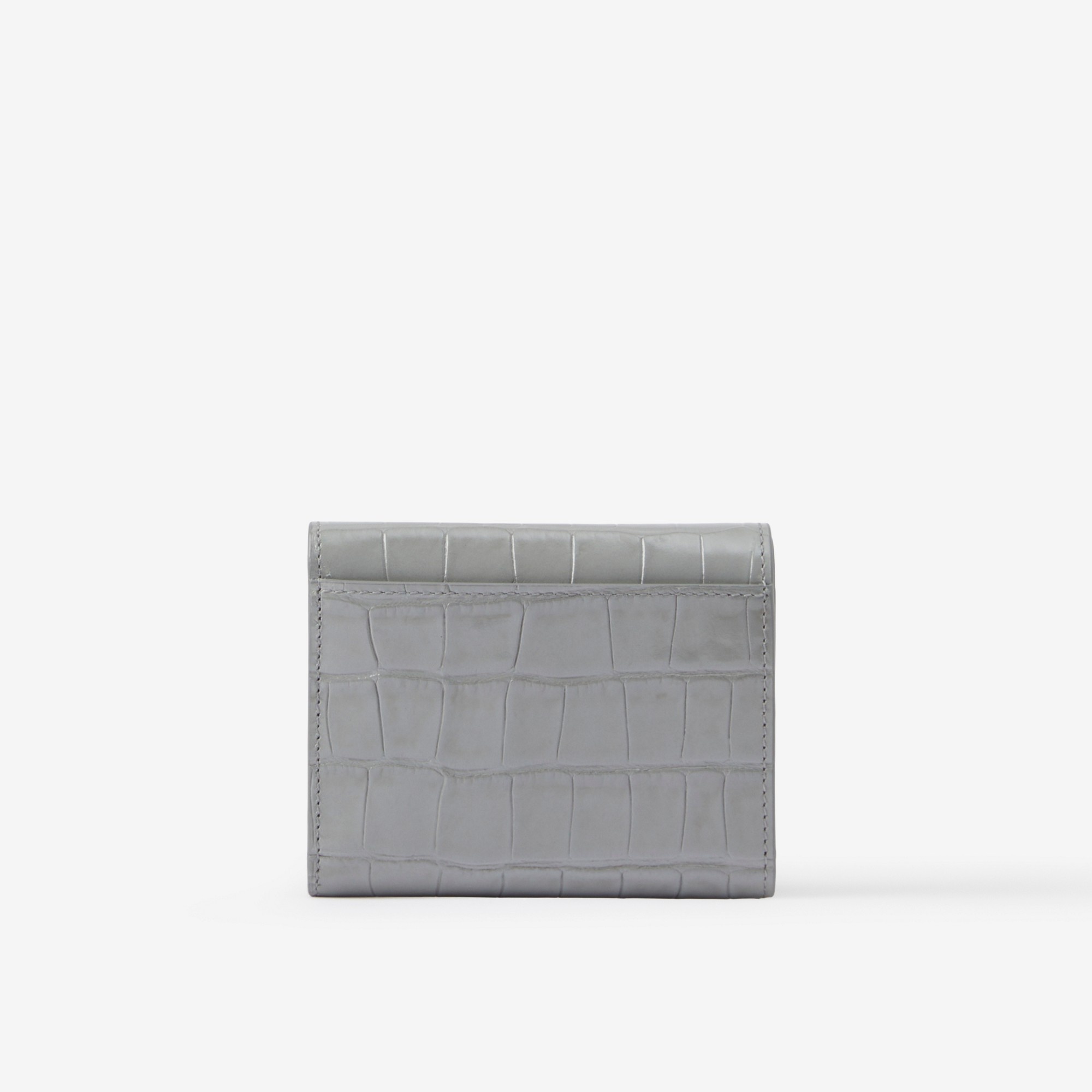 Embossed Leather TB Compact Wallet - 3
