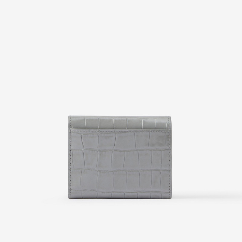 Embossed Leather TB Compact Wallet 3