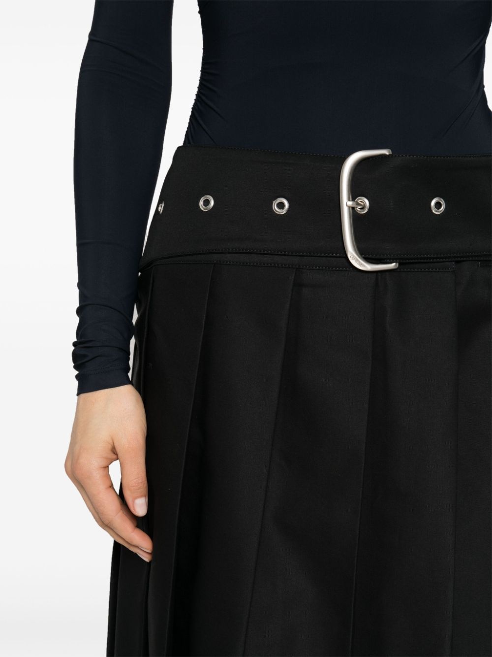wraparound pleated mini skirt - 5