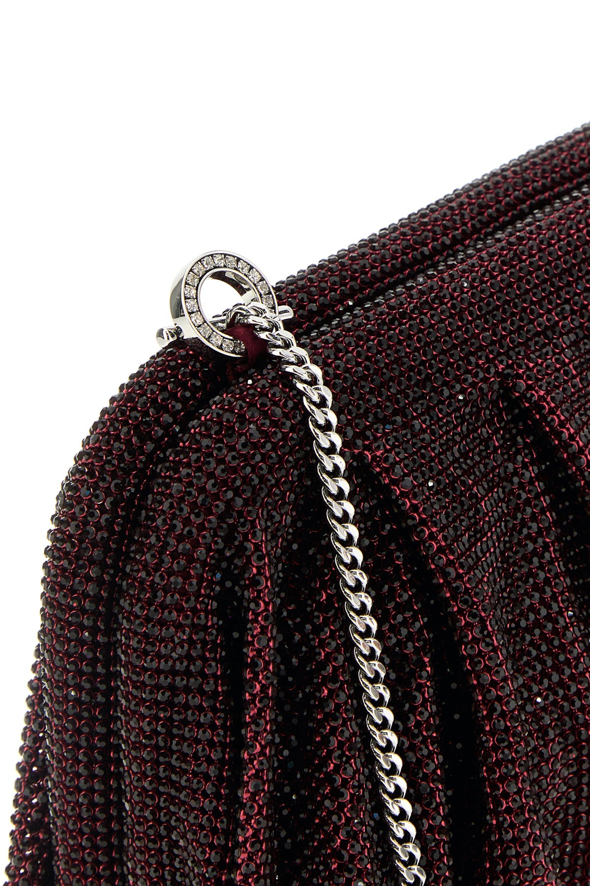Embellished fabric large Venus clutch - 4