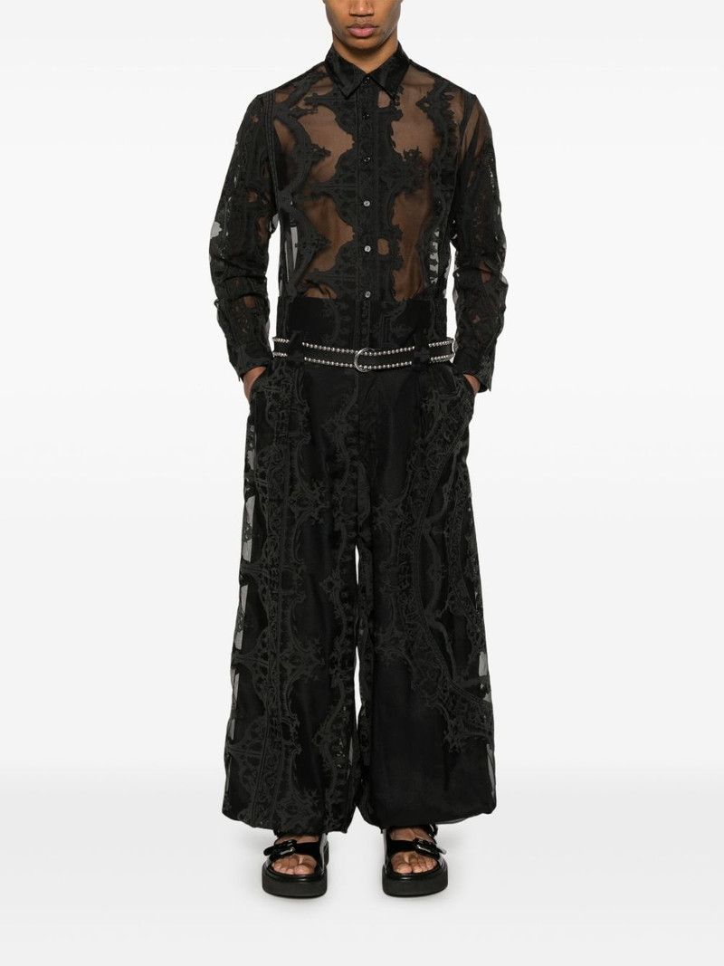 TAAKK ornament semi-sheer shirt outlook