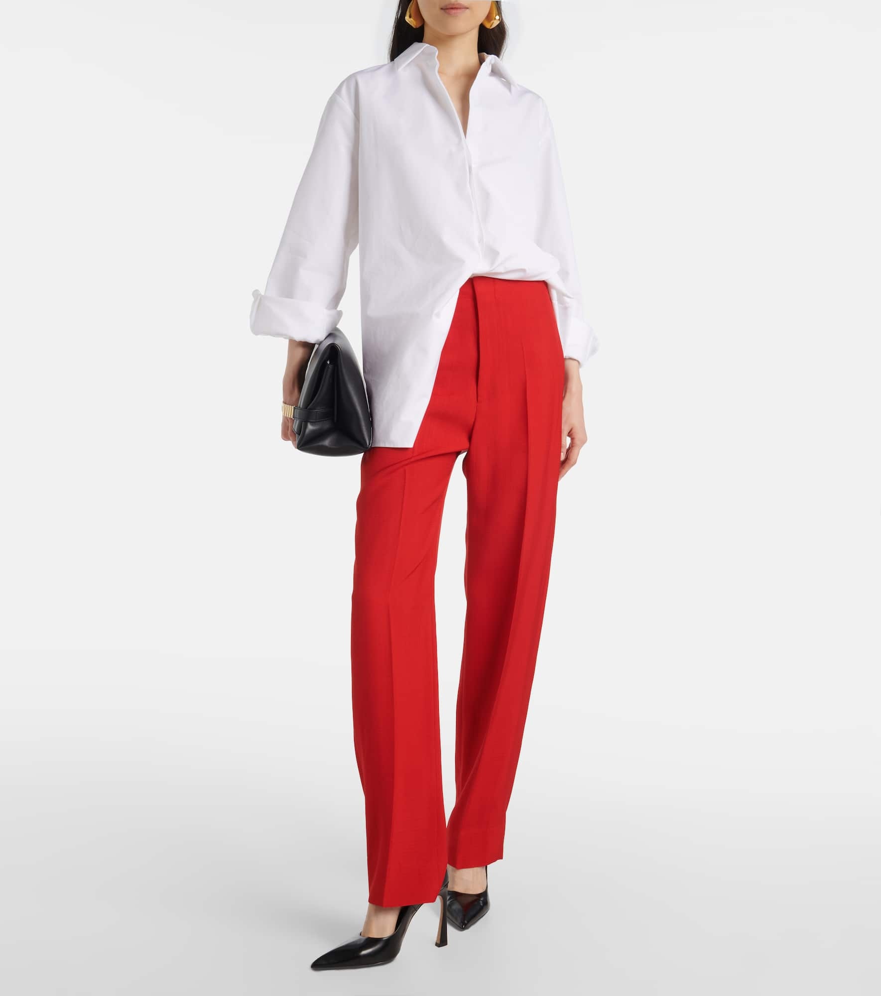 Mid-rise tapered pants - 2