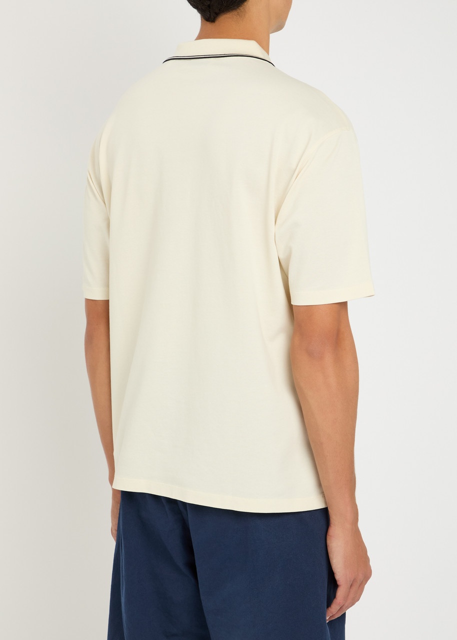 Frame Stripe-trimmed Cotton Polo Shirt - 3