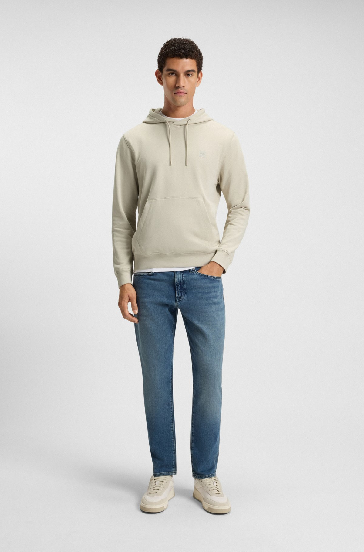 REGULAR-FIT HOODIE IN COTTON TERRY WITH LOGO PATCH - 4