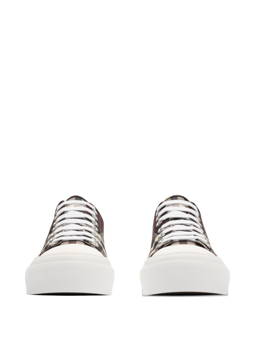 check-pattern low-top sneakers - 3
