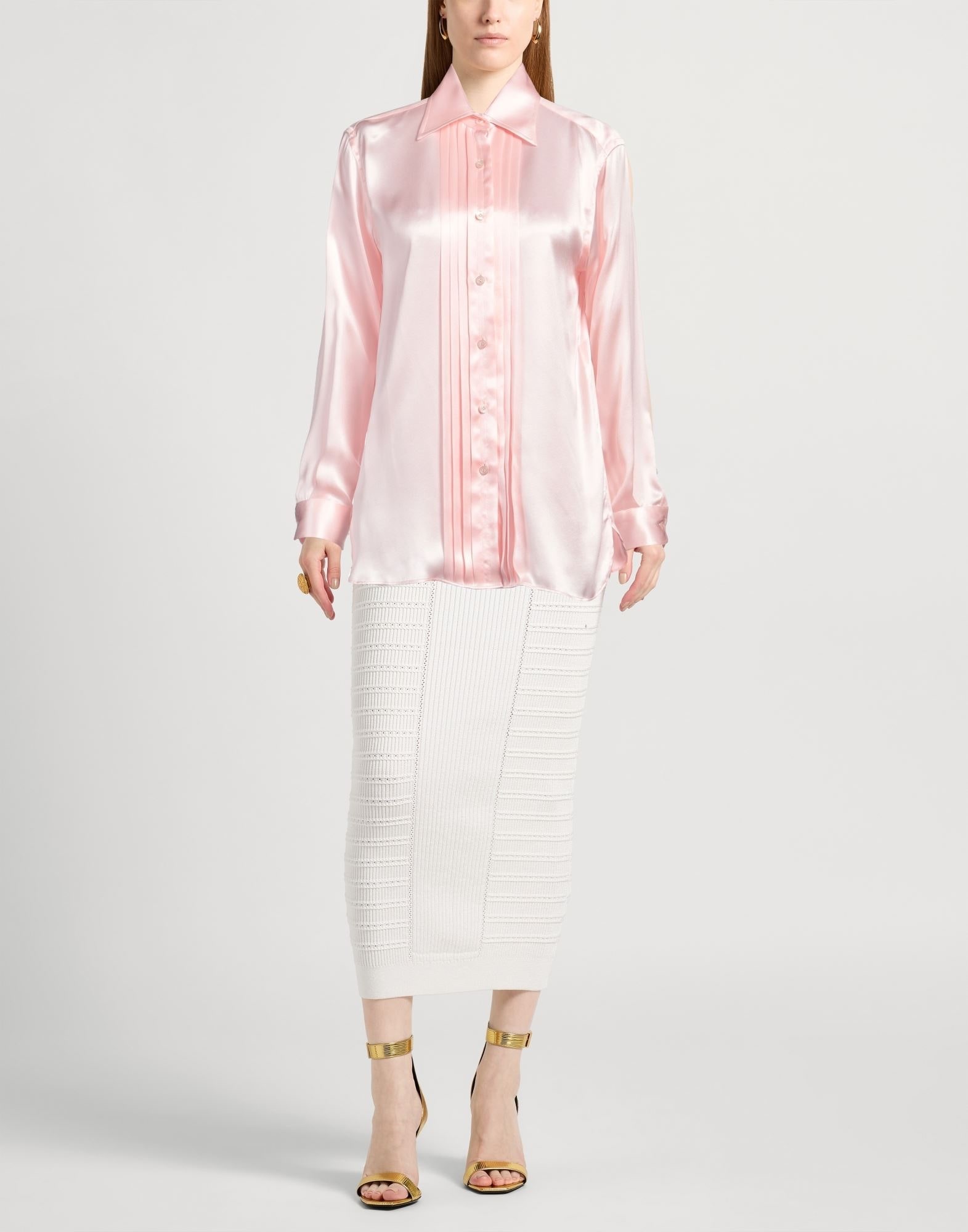 Pink Women's Silk Shirts & Blouses - 2