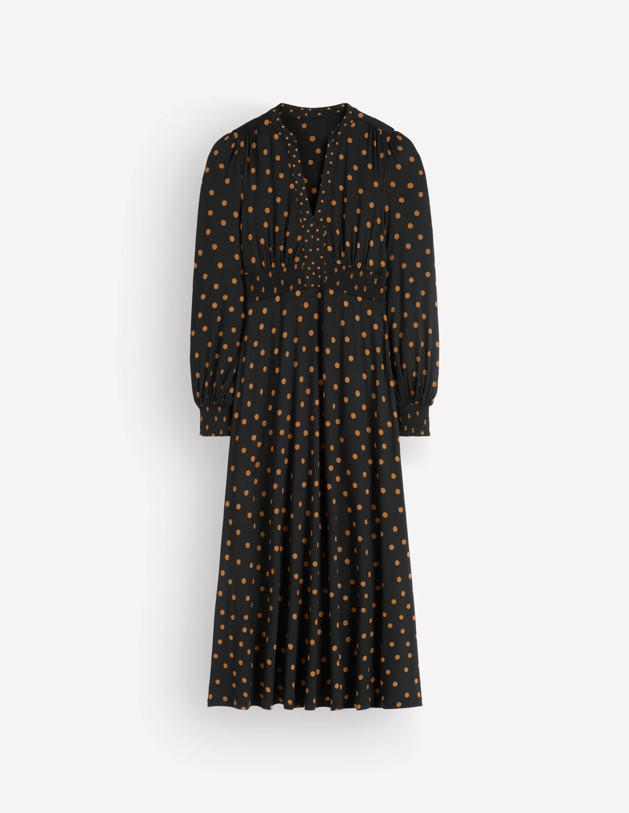 Georgia Jersey Midi Dress-Black, Boden Spot - 1