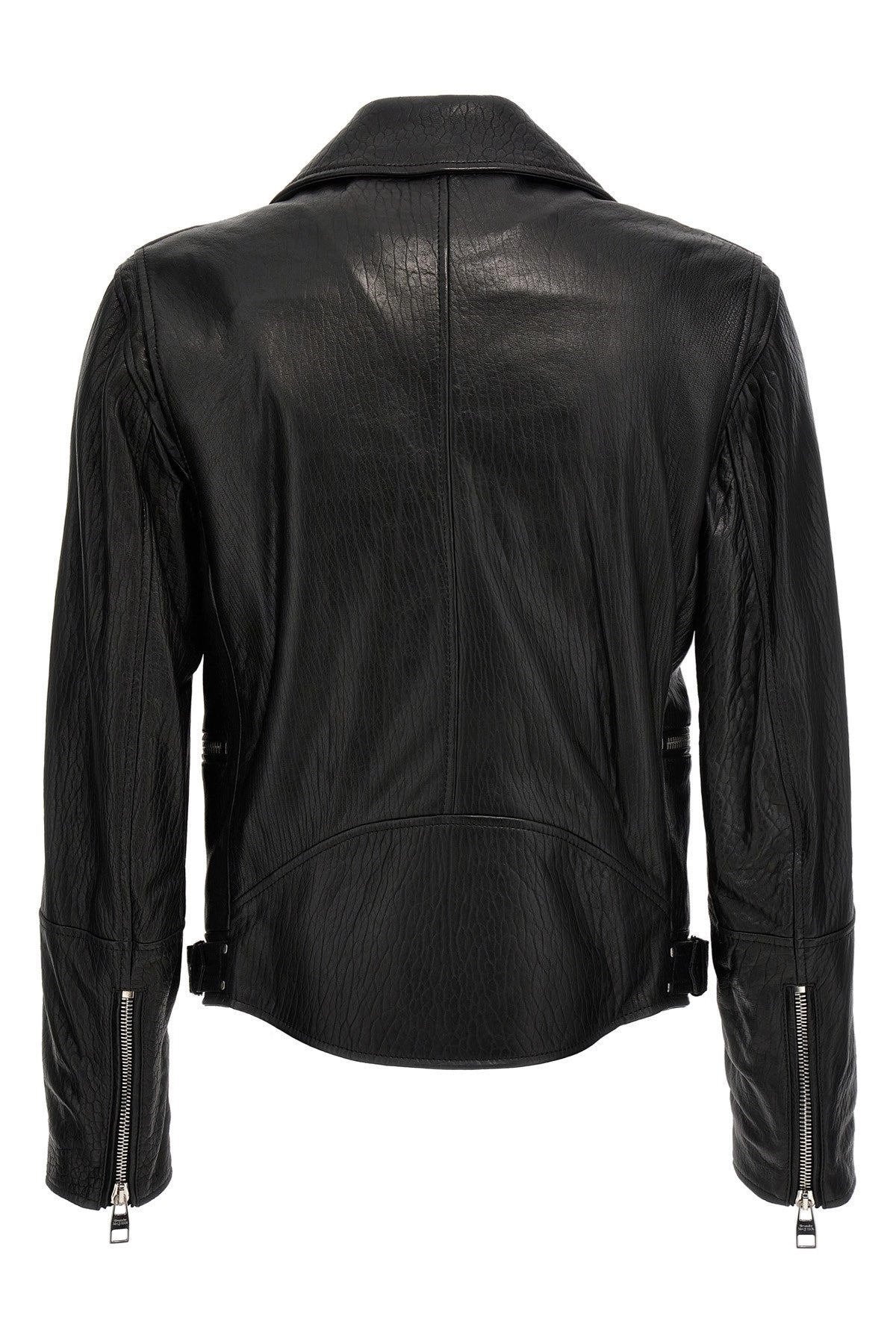 Mcqueen Men Texture Leather Jacket - 3
