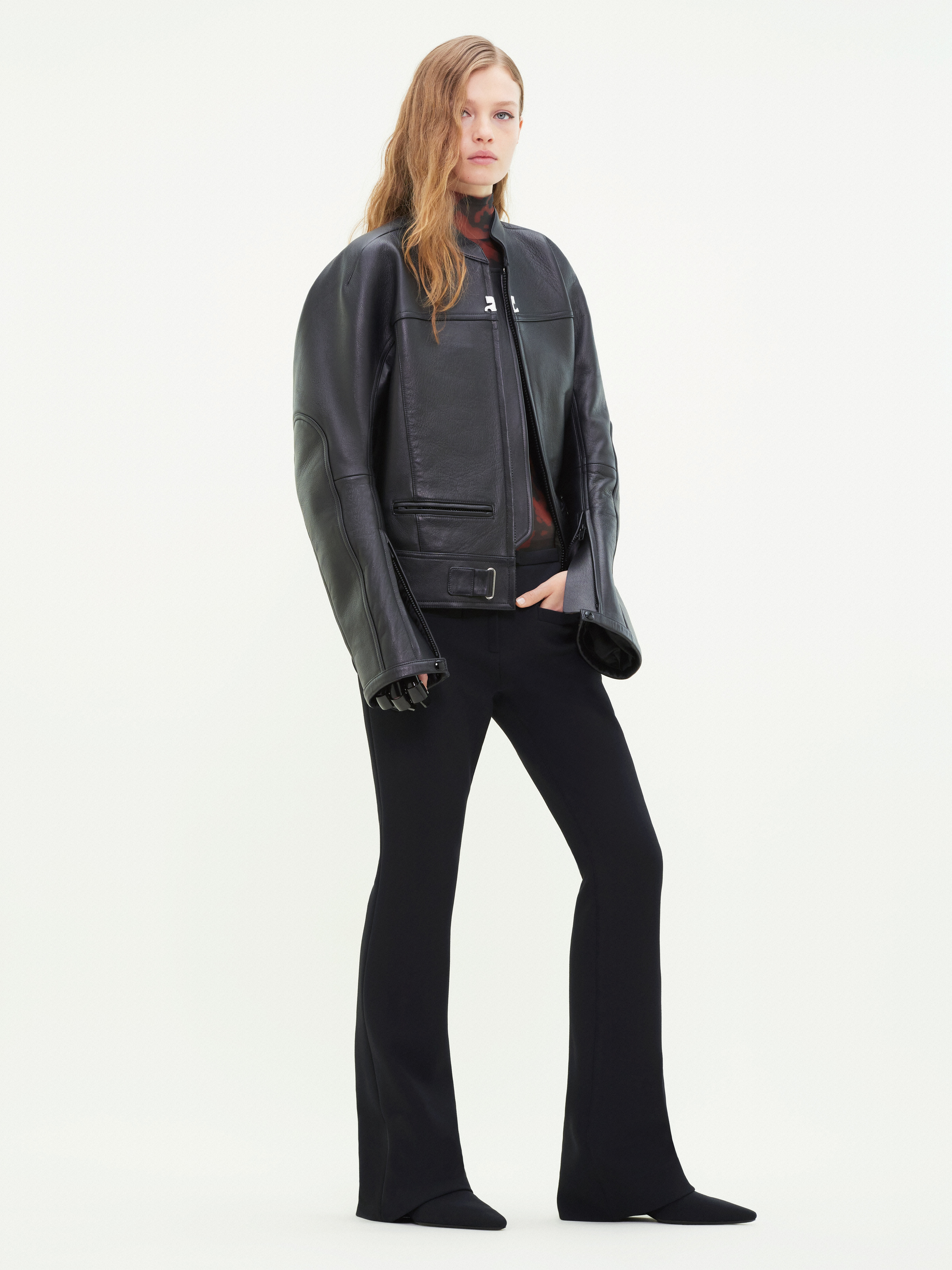SCUBA LEATHER BIKER JACKET - 5
