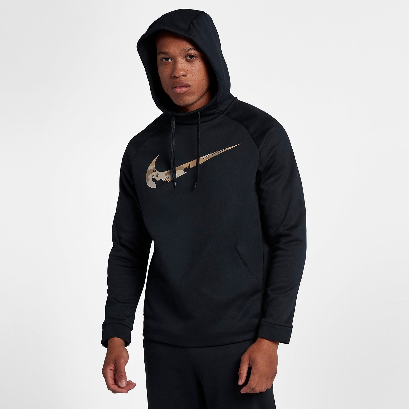 Nike Therma Camo Logo Hoodie 'Black' AR3114-010 - 2