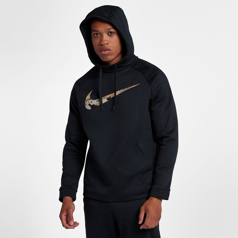 Nike Nike Therma Camo Logo Hoodie 'Black' AR3114-010 outlook